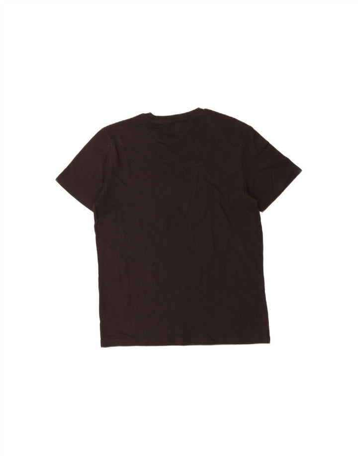 JACK & JONES Mens Graphic T-Shirt Top Small Black Cotton
