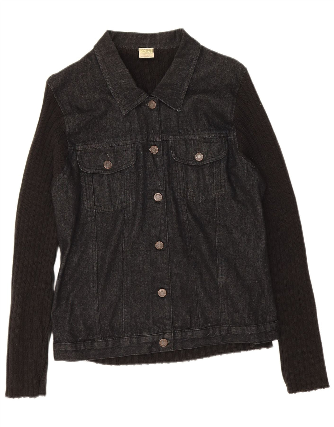 Marks & Spencer Damen-Cardigan-Pullover UK 16 Große schwarze Baumwolle