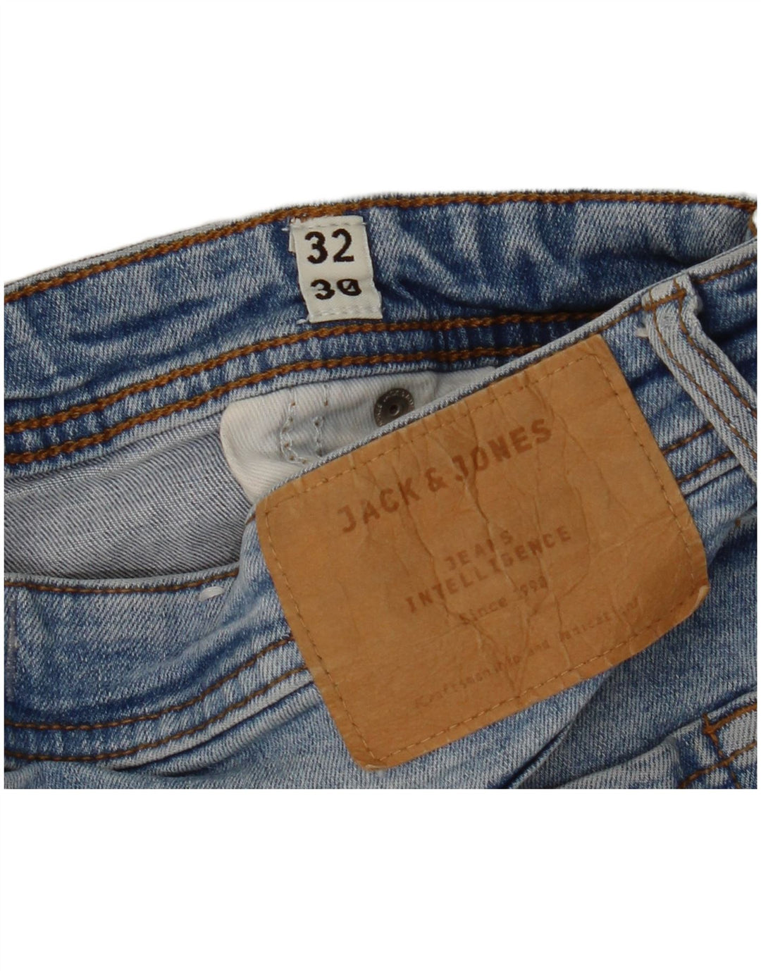 Jack & Jones Herren GLENN Slim Jeans W32 L30 Blaue Baumwolle