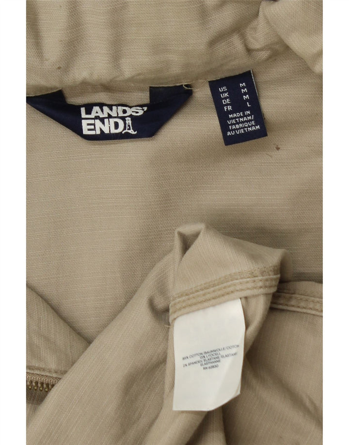 Lands End Utility-Jacke mit Kapuze für Damen, UK 14, mittelgrüne Baumwolle
