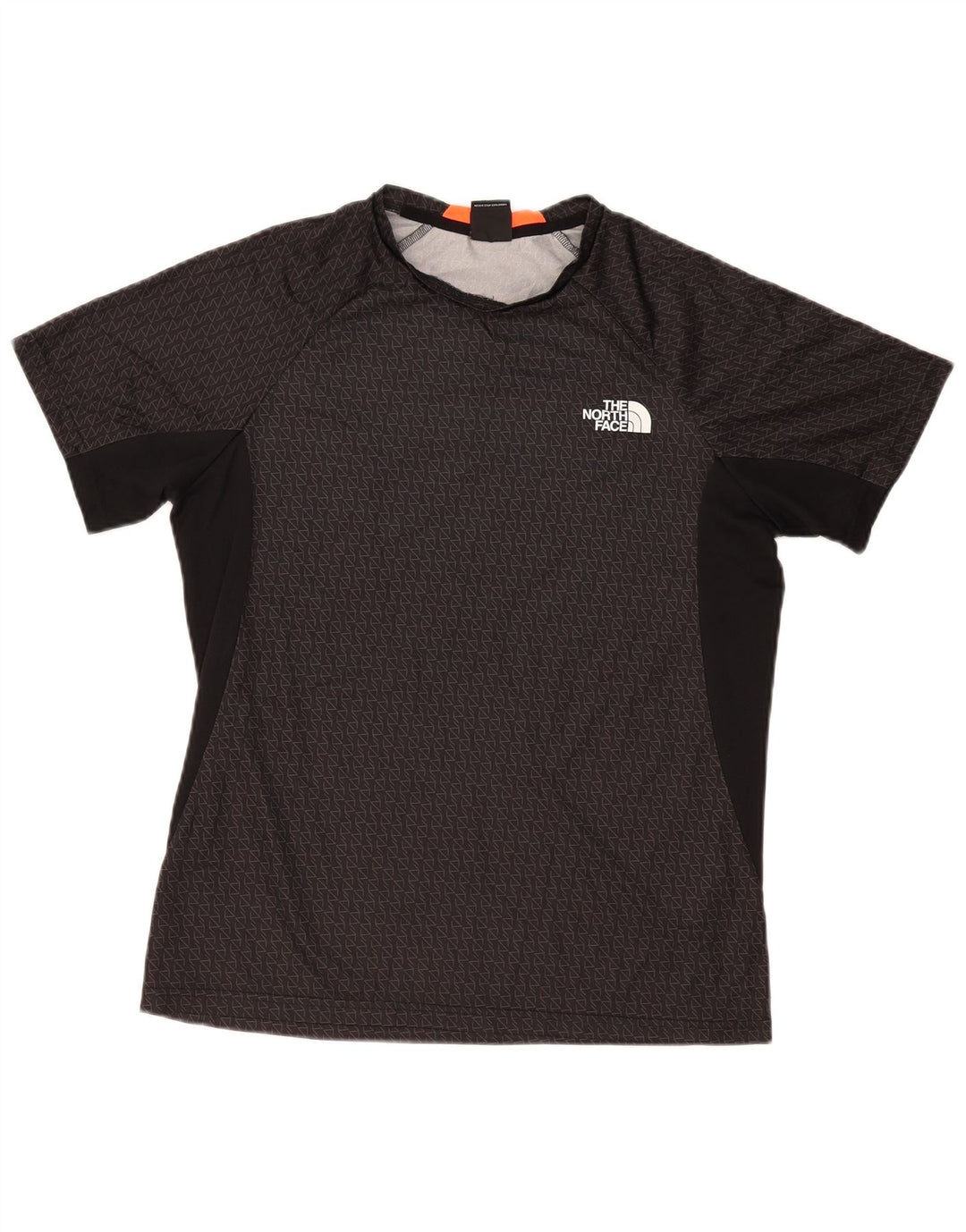 The North Face Herren T-Shirt-Oberteil Mittelschwarzes geometrisches Polyester
