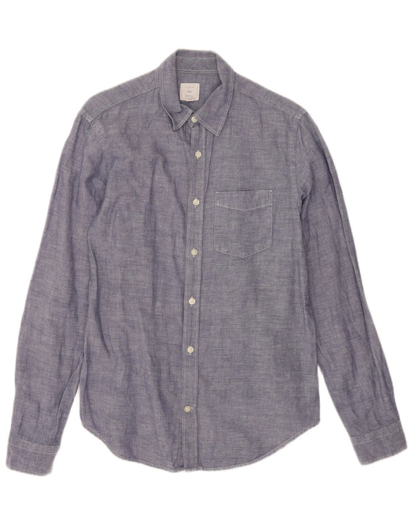 Gap Herrenhemd Small Marineblaues Leinen