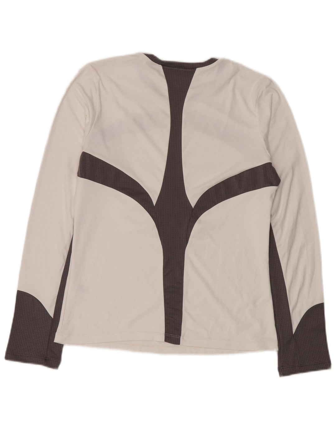 Asics Damen Graphic Top Langarm UK 14 Large Weiß Colourblock