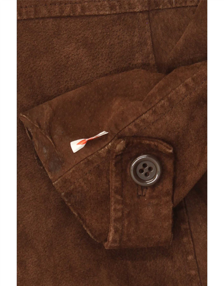 Colebrook Wildledermantel für Damen, UK 14, großes braunes Leder