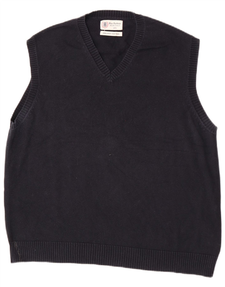 Marks & Spencer Herren-Tanktop „Blue Harbour“, groß, aus marineblauer Baumwolle