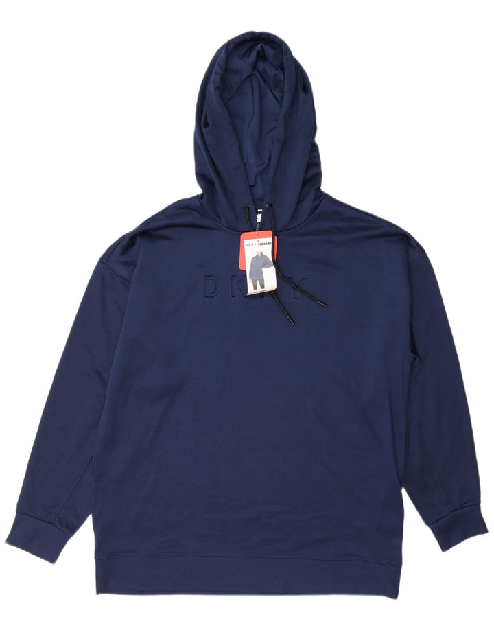 Dkny Herren-Kapuzenpullover mit Grafik, mittelgroß, Marineblau, Polyester