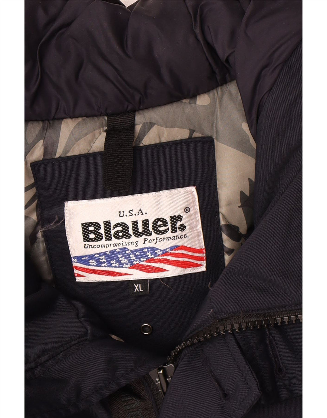 BLAUER Herren Parka mit Kapuze UK 42 XL Marineblau