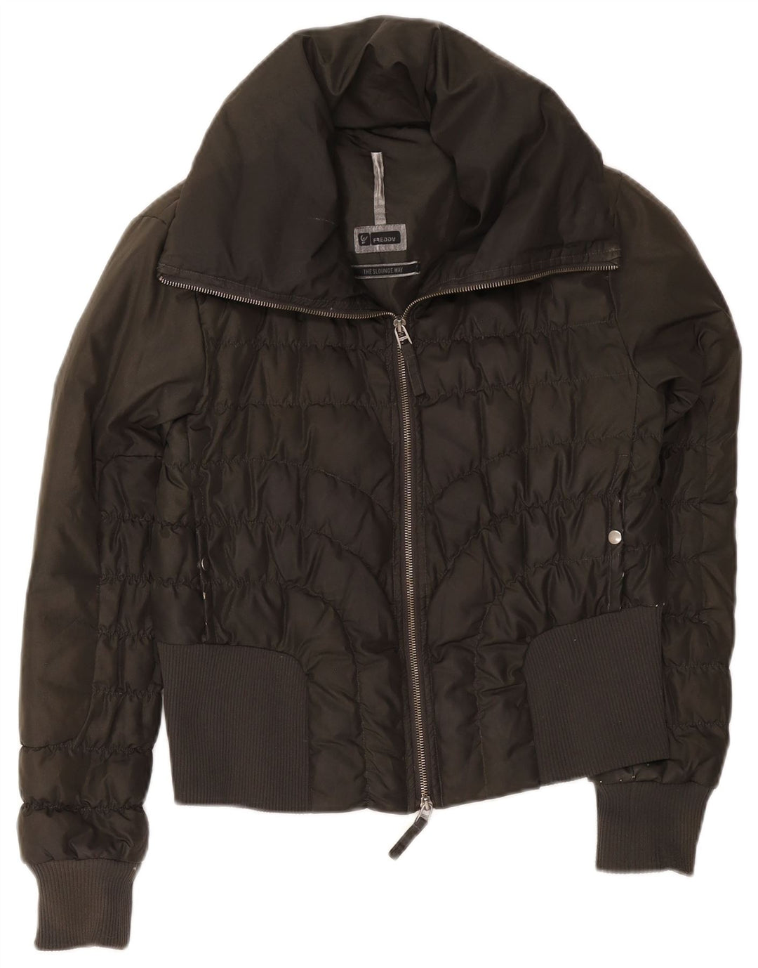 Freddy Damen Wattierte Jacke IT 44 Mittelgraues Polyester