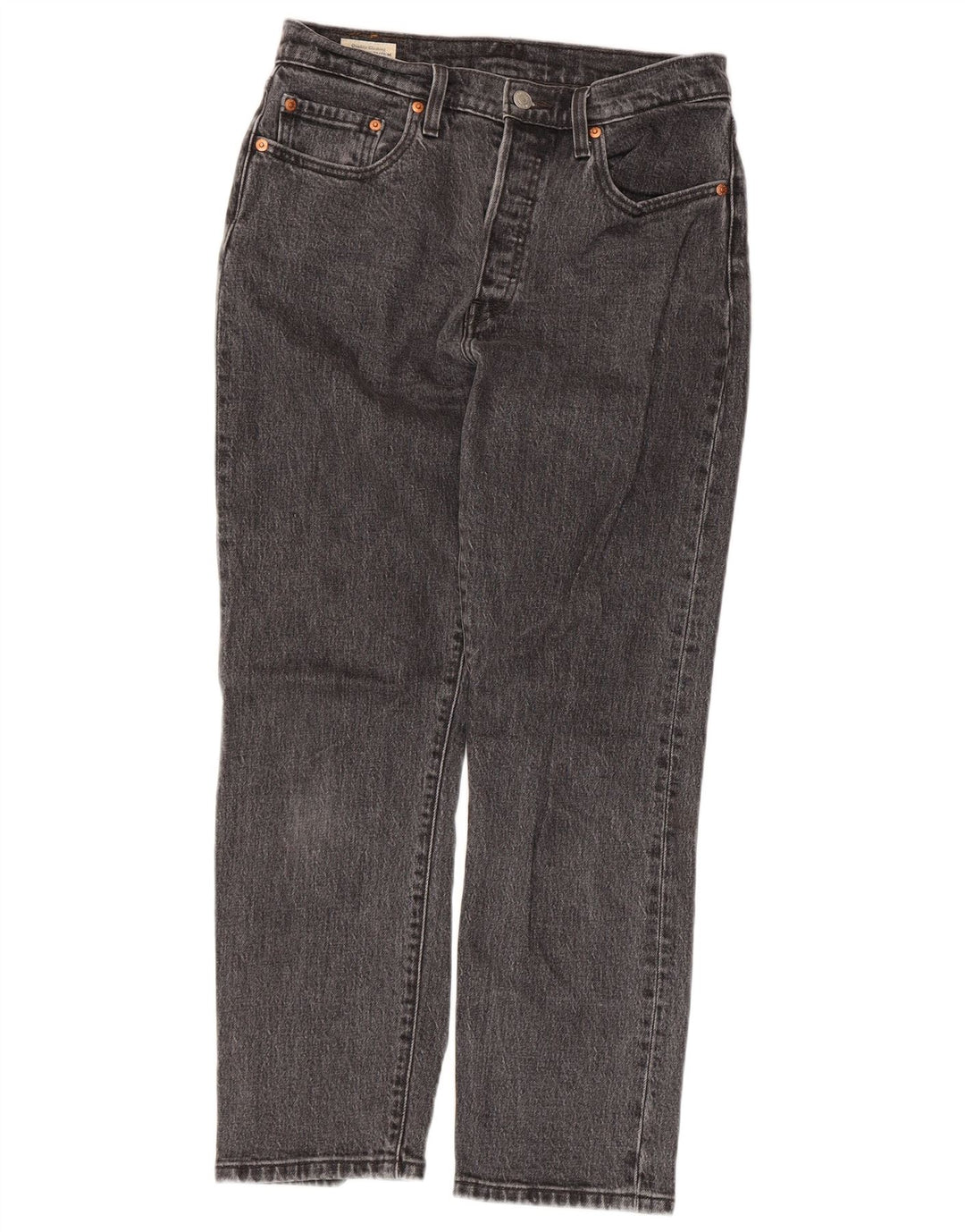 Levi's Damen 501 Straight Jeans W27 L26 Graue Baumwolle