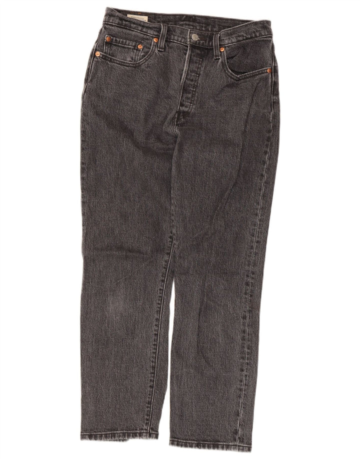 Levi's Damen 501 Straight Jeans W27 L26 Graue Baumwolle
