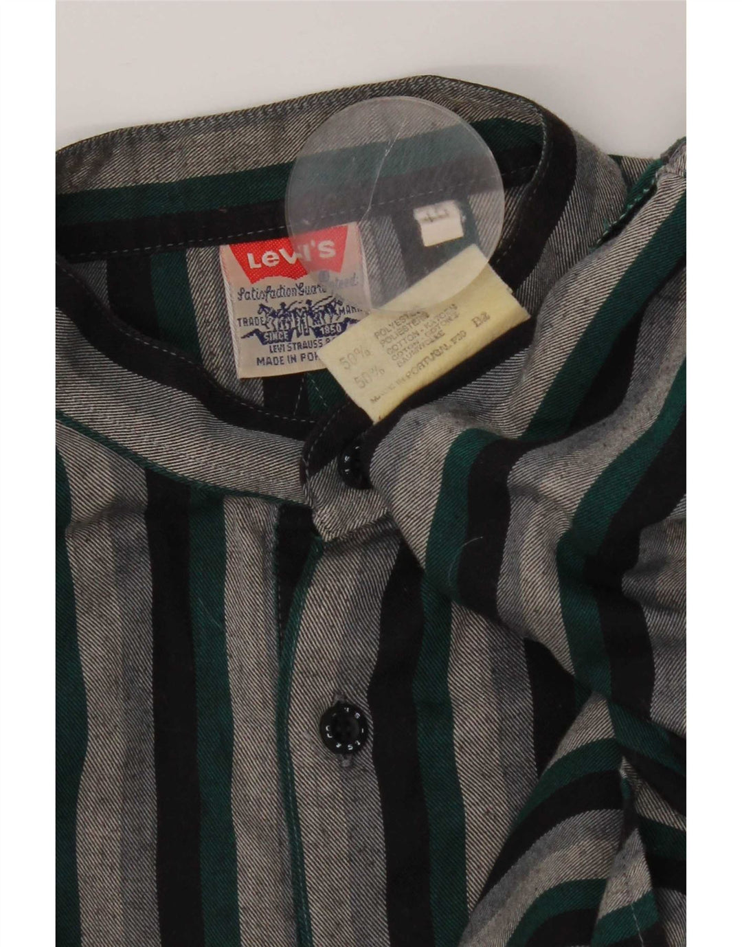 Levi's Herren-Pullover-Hemd, Größe 40, mittelgroß, mehrfarbig, gestreift, Polyester