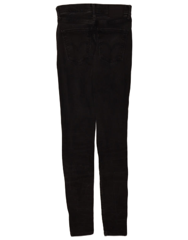 Levi's Damen Mile High Super Skinny Jeans W28 L30 Schwarze Baumwolle