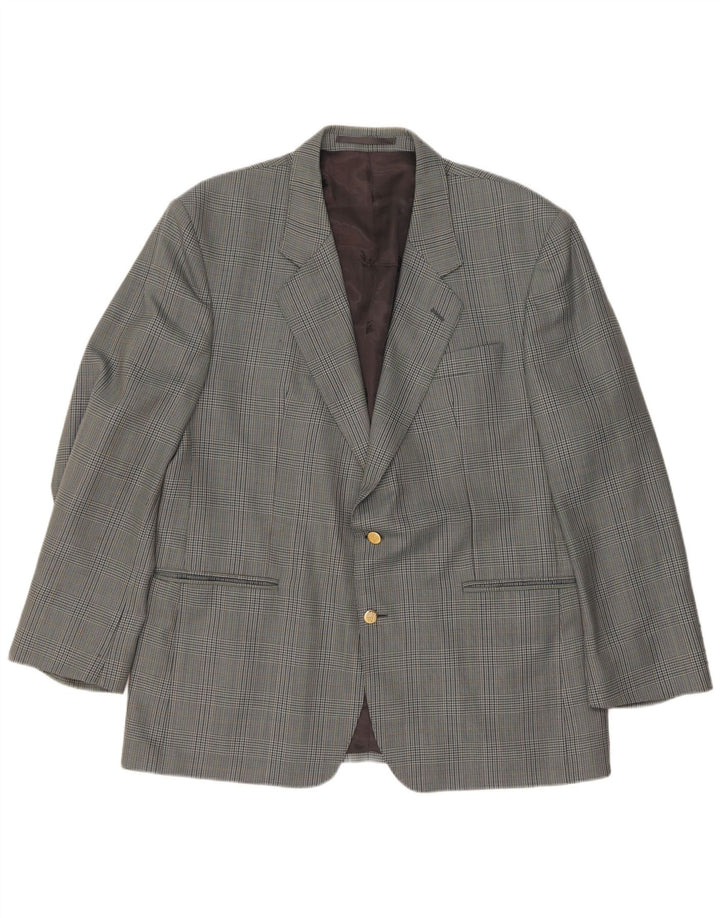 Burberrys Herren-Blazer mit 2 Knöpfen, UK 40, große graue Wolle mit Hahnentrittmuster