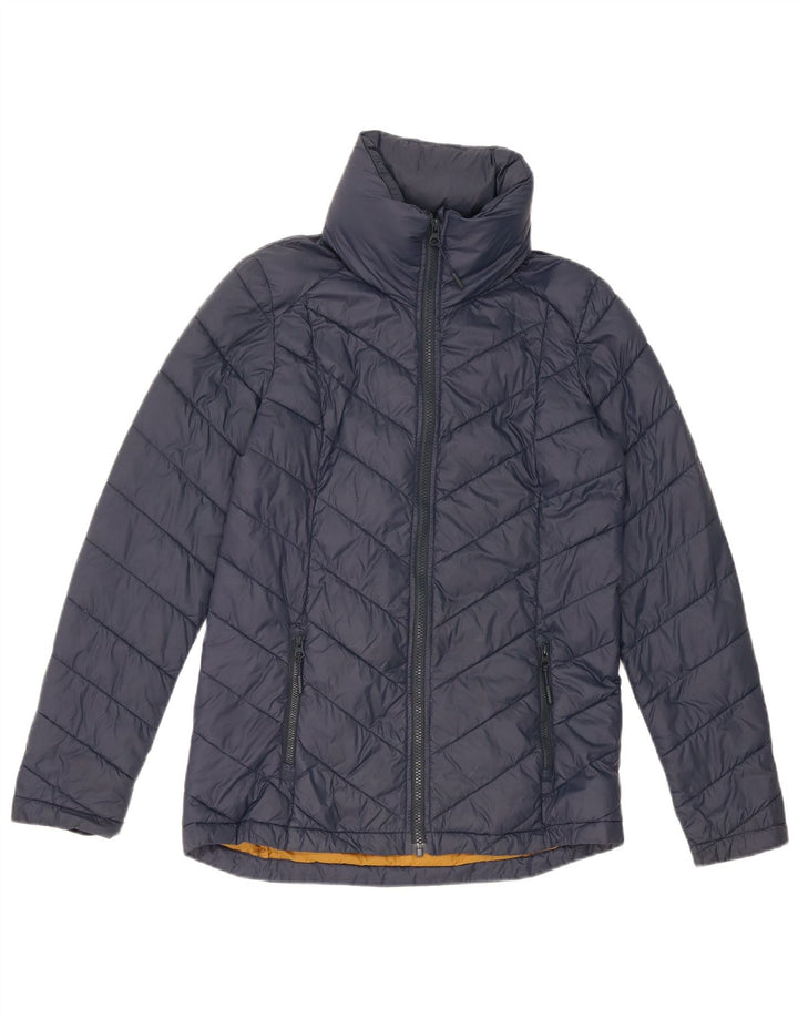 Fat Face Wattierte Damenjacke mit Kapuze, Größe S, Marineblau, Nylon