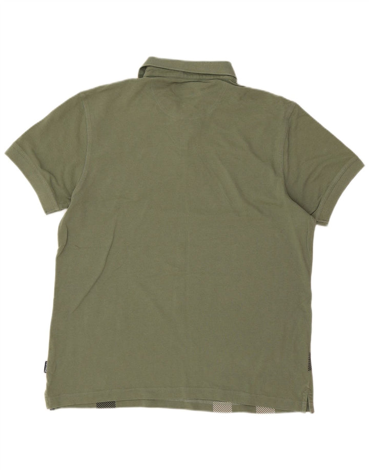 Barbour Herren-Poloshirt, groß, grün kariert