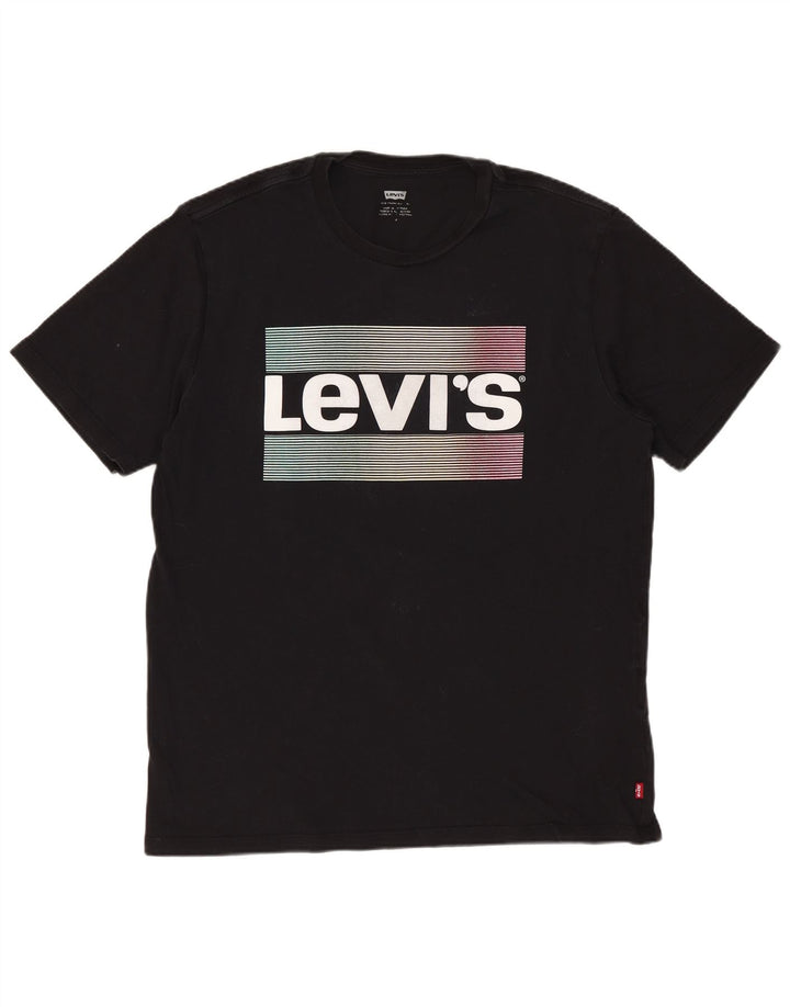 Levi's Herren-T-Shirt mit Grafik, mittelschwarze Baumwolle