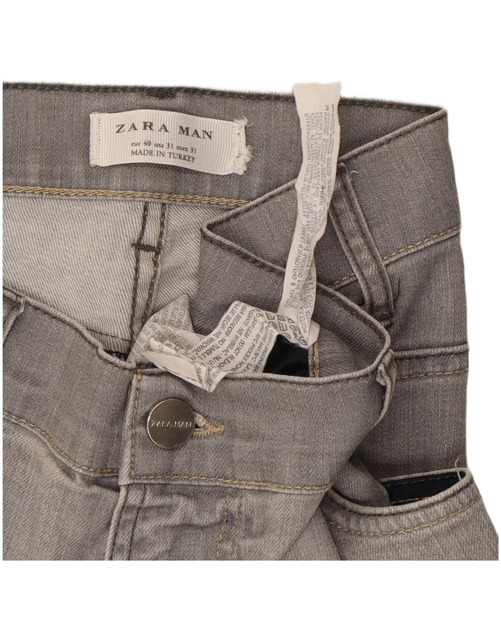 ZARA Mens Straight Jeans EU 40 Medium W31 L32 Grey Cotton