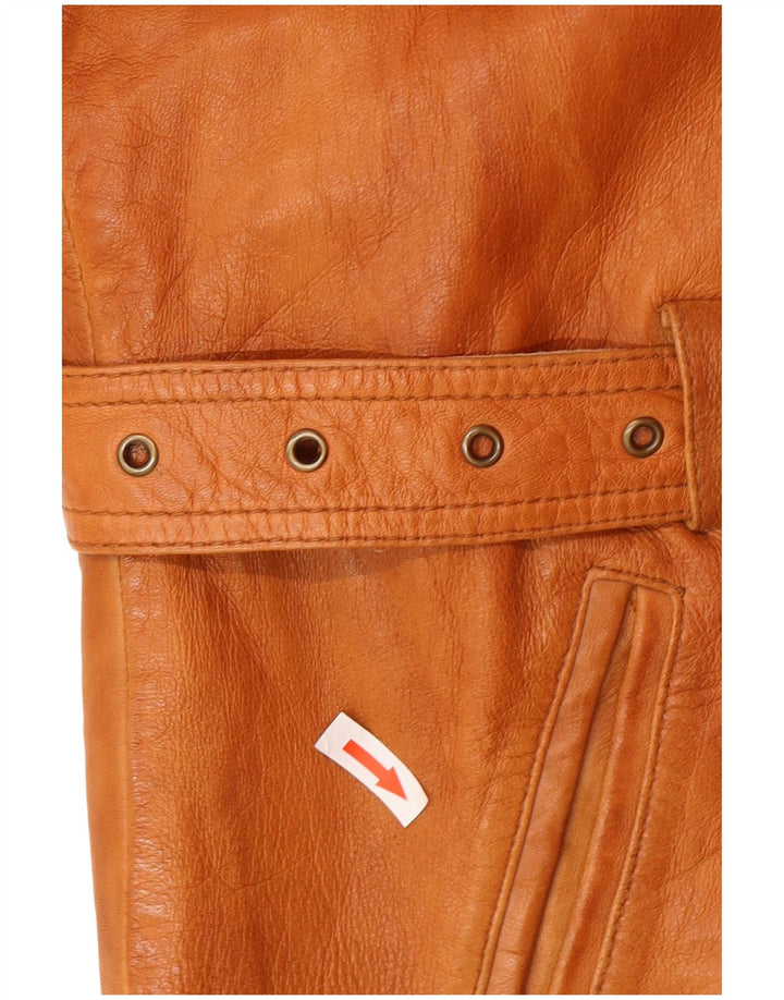 Yessica Damen Lederjacke UK 20 2XL Braunes Leder