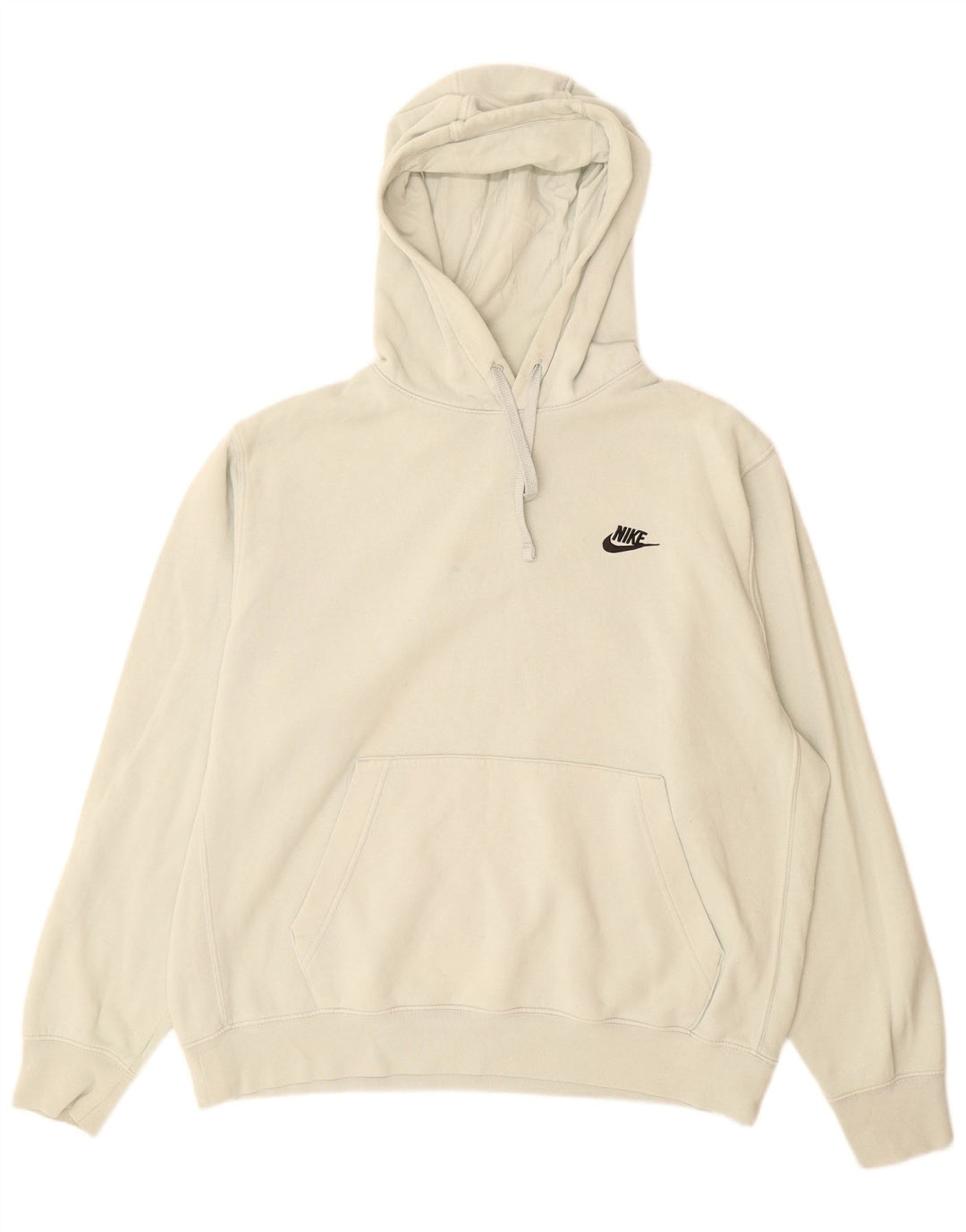 Nike Herren-Kapuzenpullover, groß, cremefarbene Baumwolle