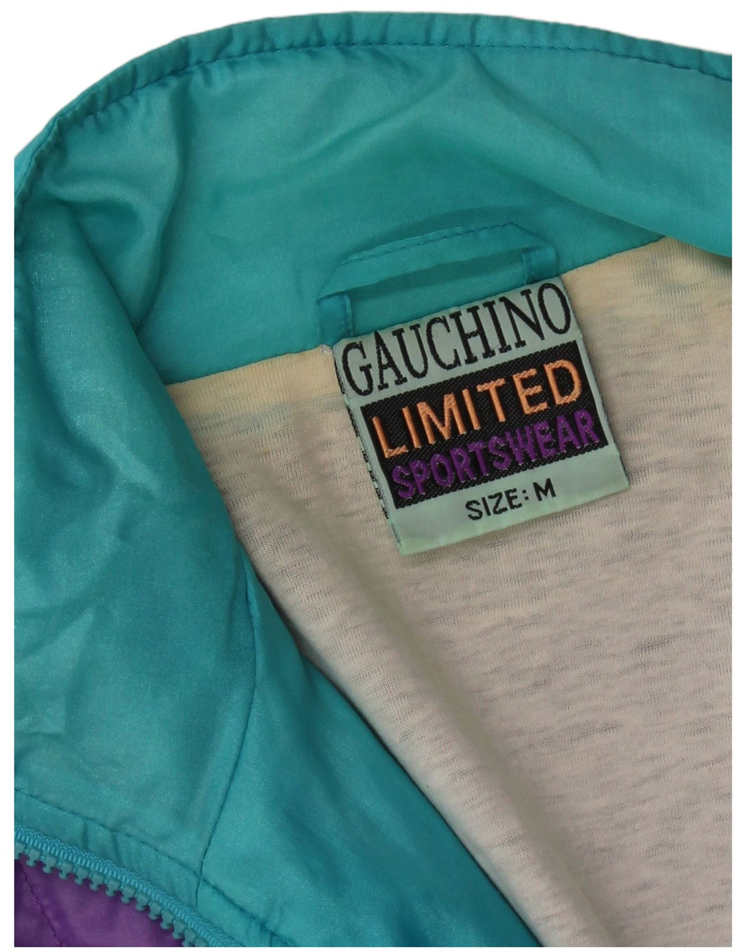 VINTAGE Herren-Trainingsanzugoberteil mit Grafik, mittelgroß, mehrfarbig, Farbblock