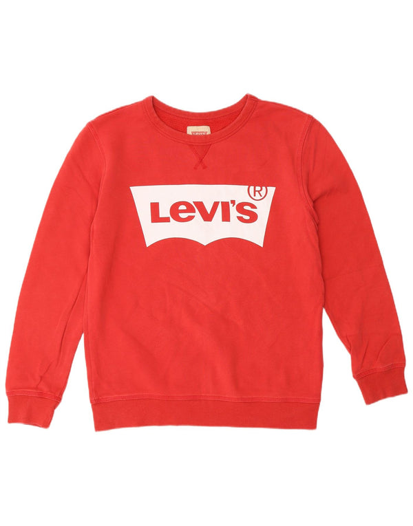 LEVI'S Jungen-Sweatshirt mit Grafik, 15–16 Jahre, rote Baumwolle