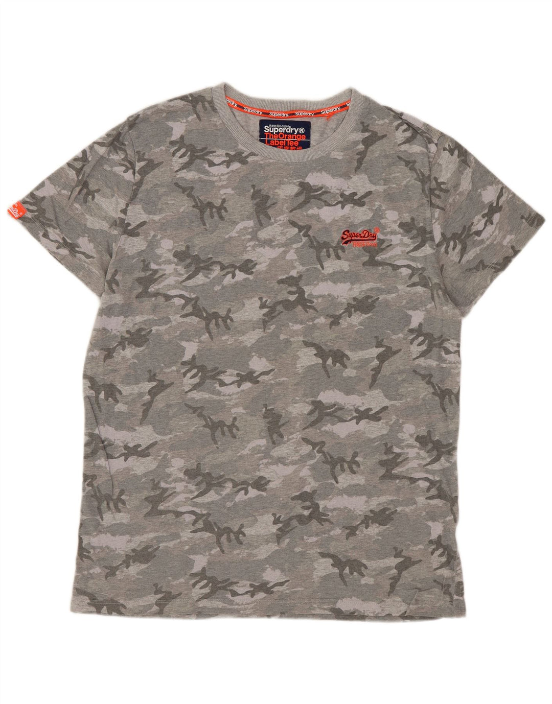 SUPERDRY Herren T-Shirt-Oberteil Mittelgraue Tarnung