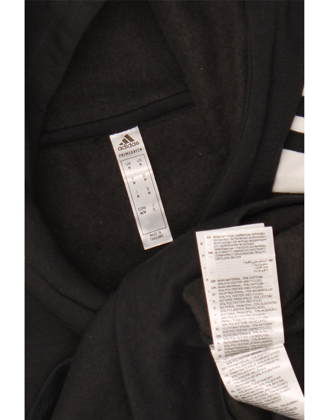 Adidas Herren Kapuzenpullover Mittelschwarz Baumwolle
