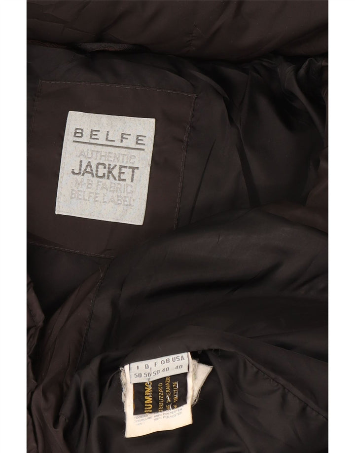 Belfe Herren-Jacke mit Kapuze, gepolstert, UK 40, Größe L, Schwarz, Polyester