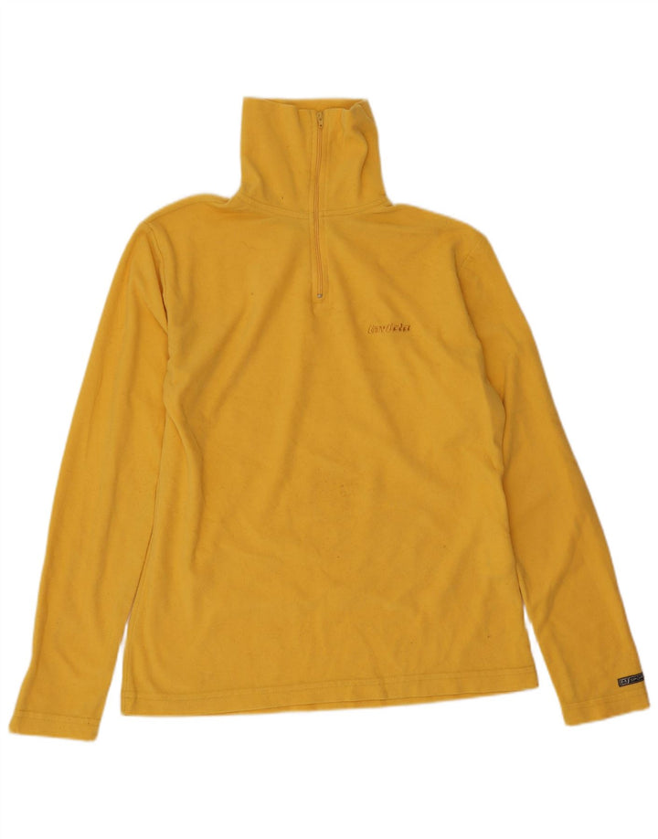Invicta Damen-Fleecepullover mit Reißverschluss am Hals, UK 12, Mittelgelb, Polyester