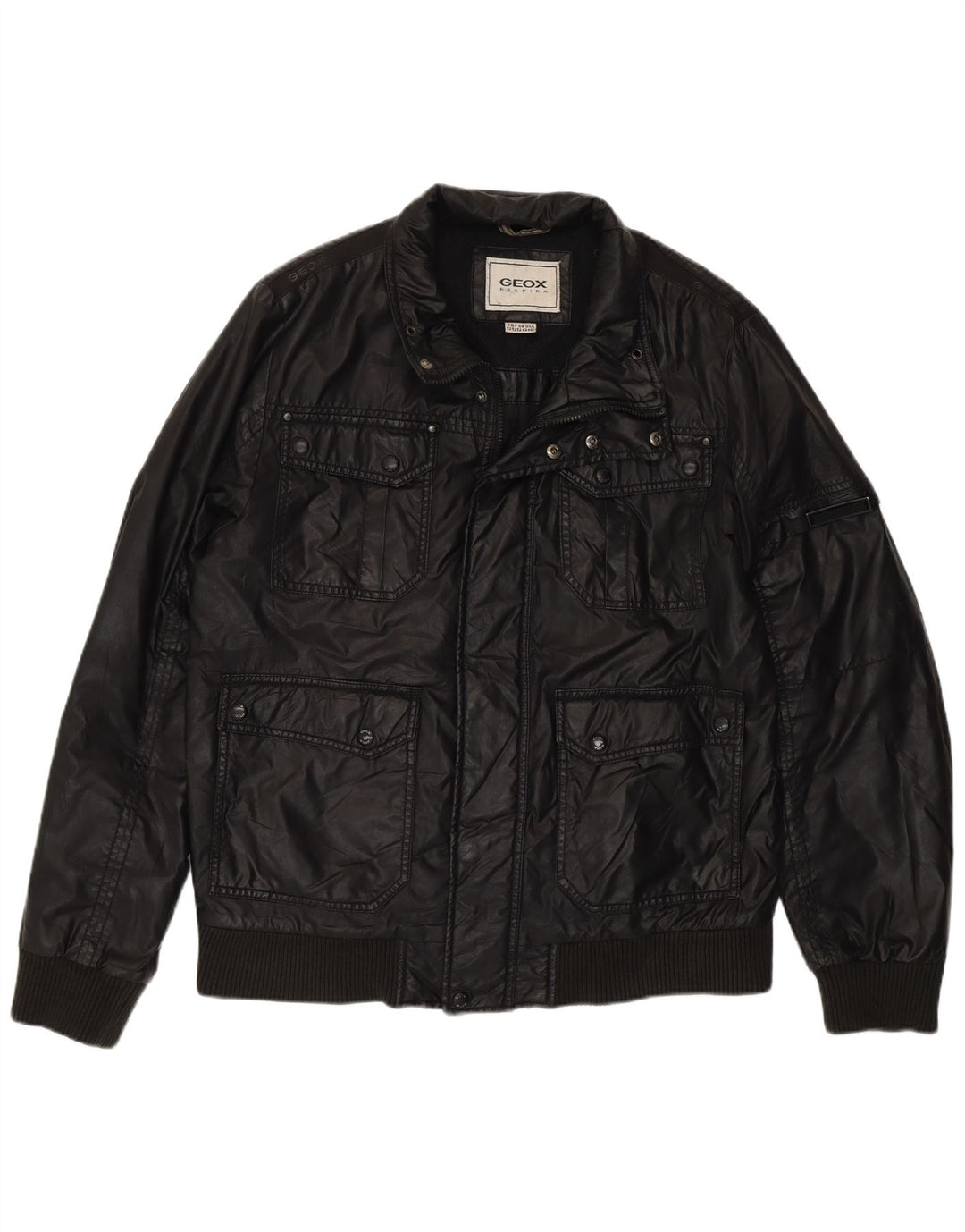 Geox Herren Respira Bomberjacke UK 42 XL Schwarz Polyester