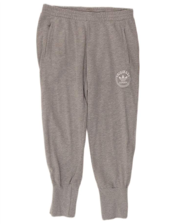 ADIDAS Damen Grafik-Trainingshose, Jogginghose, EU 42, groß, grau gefleckt