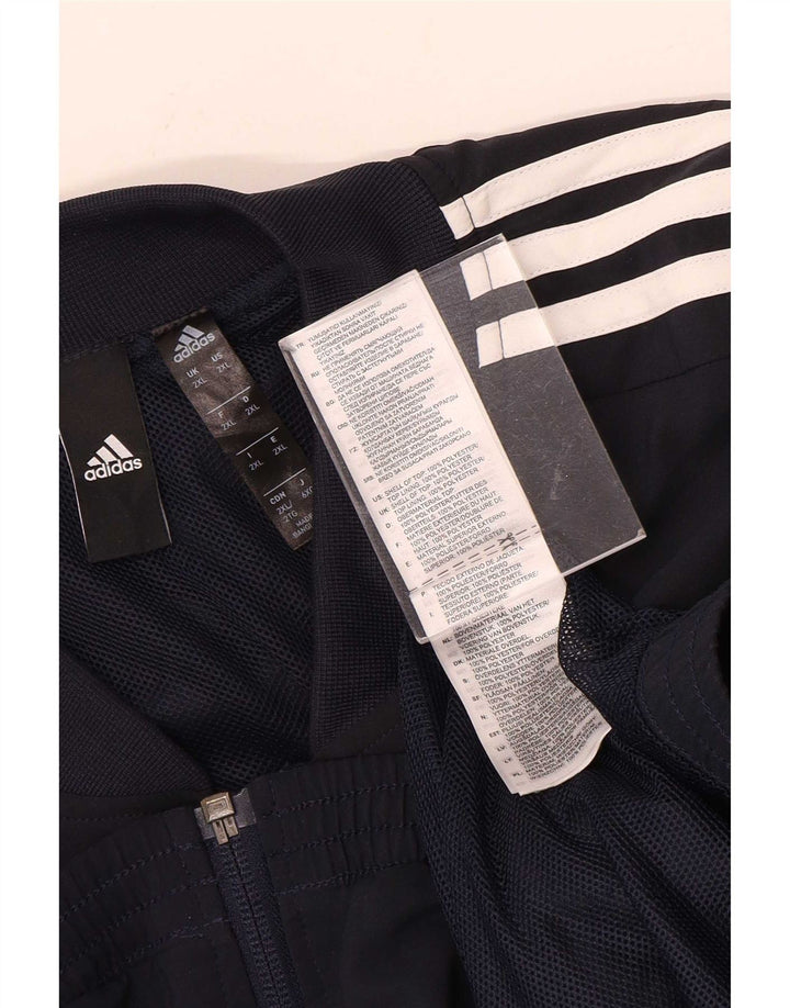 Adidas Herren Trainingsanzug Top Jacke 2XL Marineblau Polyester