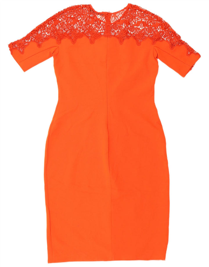 Zara Damen-Spitzen-Etuikleid, UK 14, großes rotes Polyester