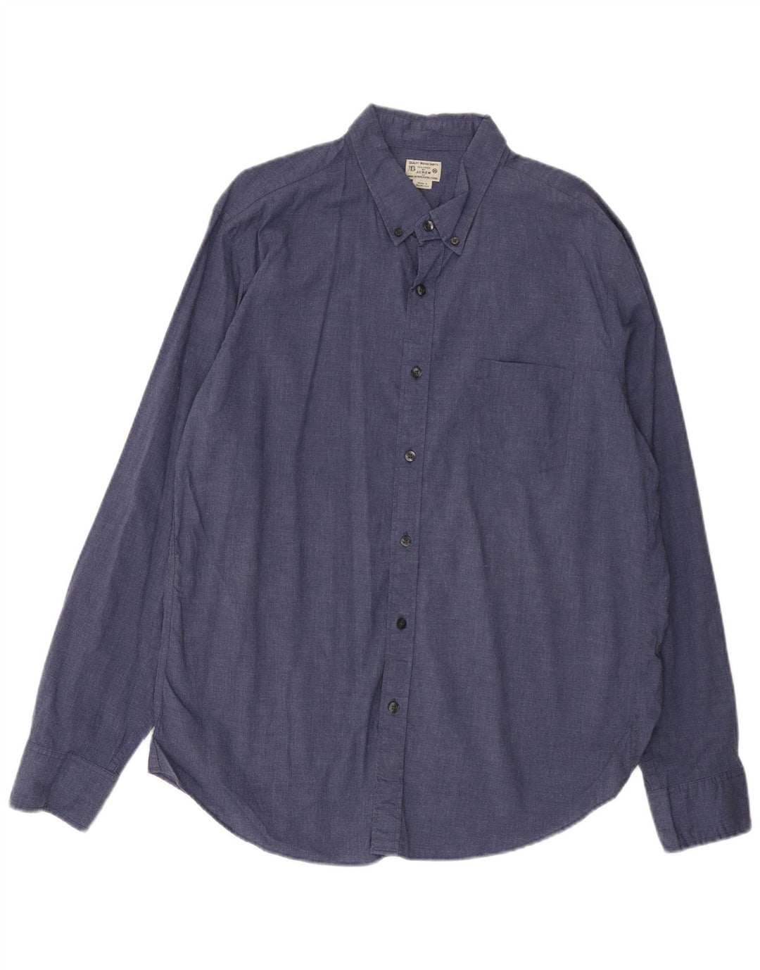 J. CREW Herrenhemd XL, blaue Baumwolle
