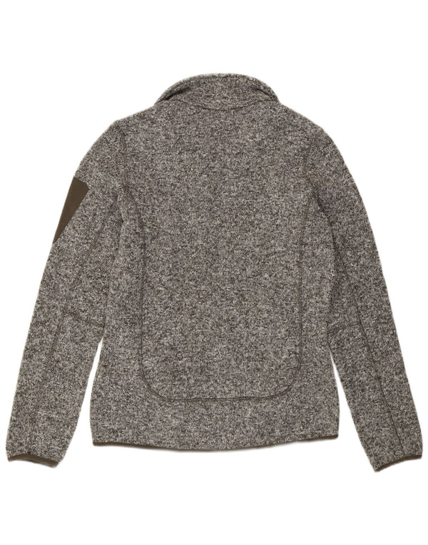 CMP Damen-Trainingsanzug-Top-Jacke, UK 14, mittelgrau geflecktes Polyester