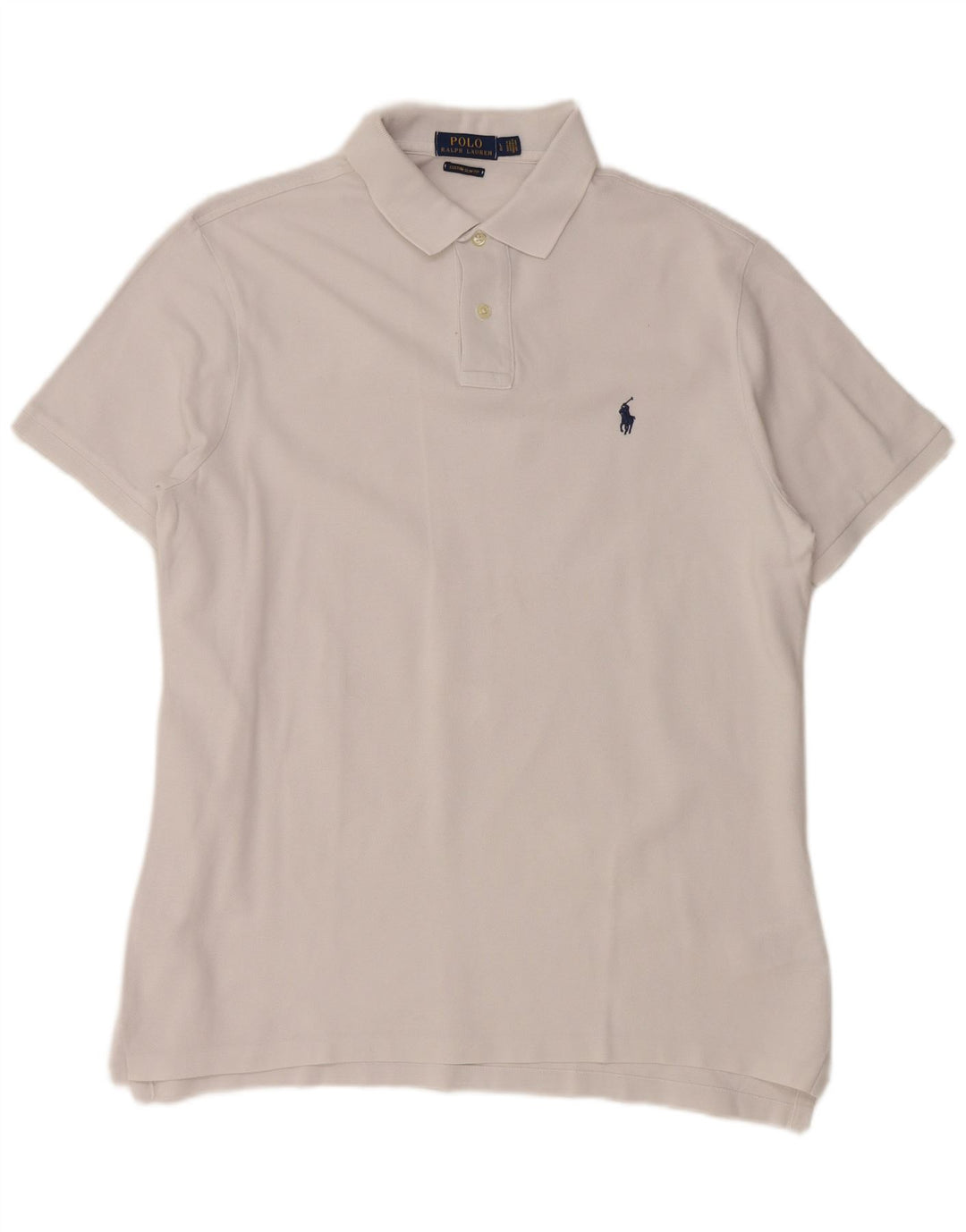 POLO RALPH LAUREN Herren-Poloshirt mit schmaler Passform, groß, aus weißer Baumwolle