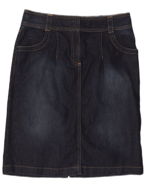 Monsoon Damen Jeansrock UK 10 Small W30 Marineblaue Baumwolle
