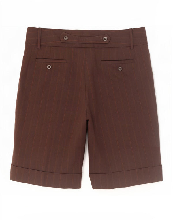Zara Damen Chinoshorts EU 40 Medium W30 Braun gestreift Polyester