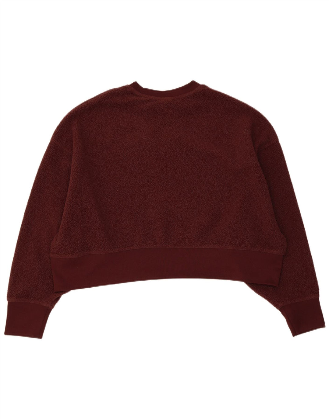 Nike Womens Crop Oversized Fleece Pullover UK 10 Small Braun Polyester