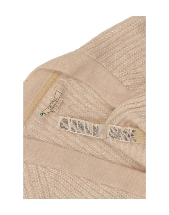 Fat Face Damen-Cardigan-Pullover UK 12 Mittelweißes Polyester