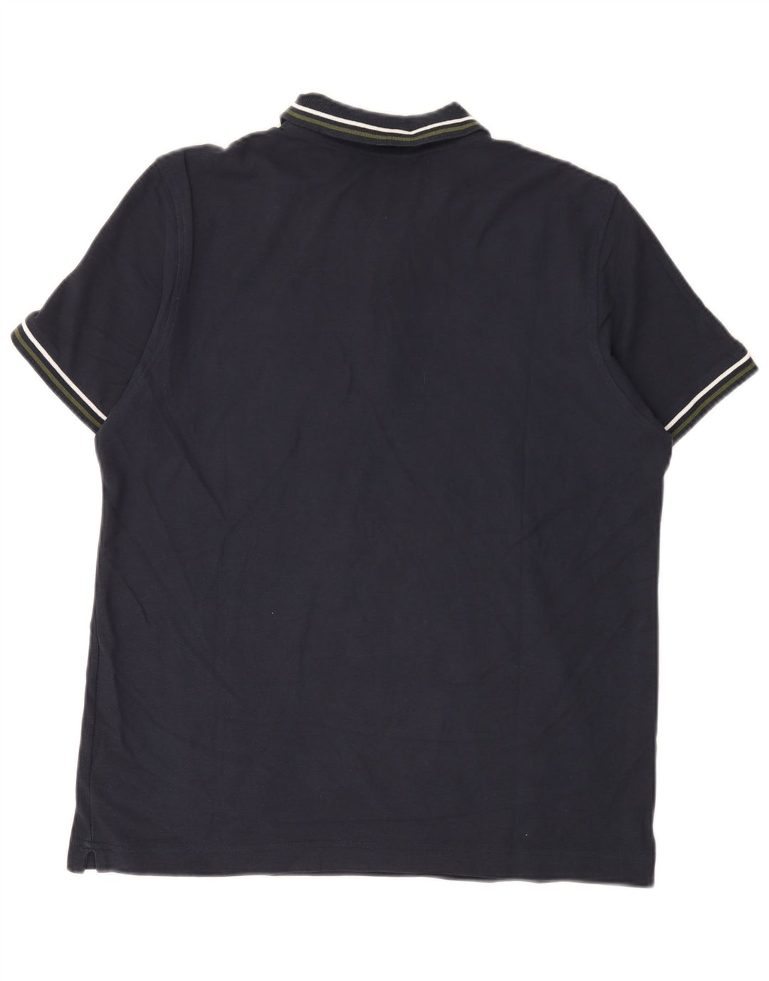 Lotto Herren-Poloshirt aus mittelblauer, gestreifter Baumwolle