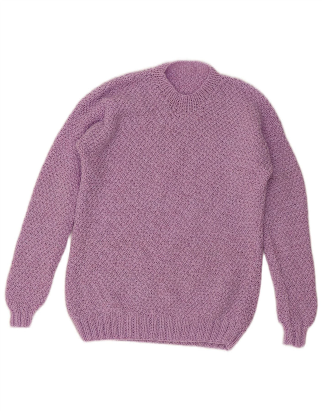 VINTAGE Damen-Pullover mit Rundhalsausschnitt, UK 12, Mittellila