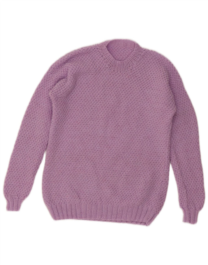 VINTAGE Damen-Pullover mit Rundhalsausschnitt, UK 12, Mittellila