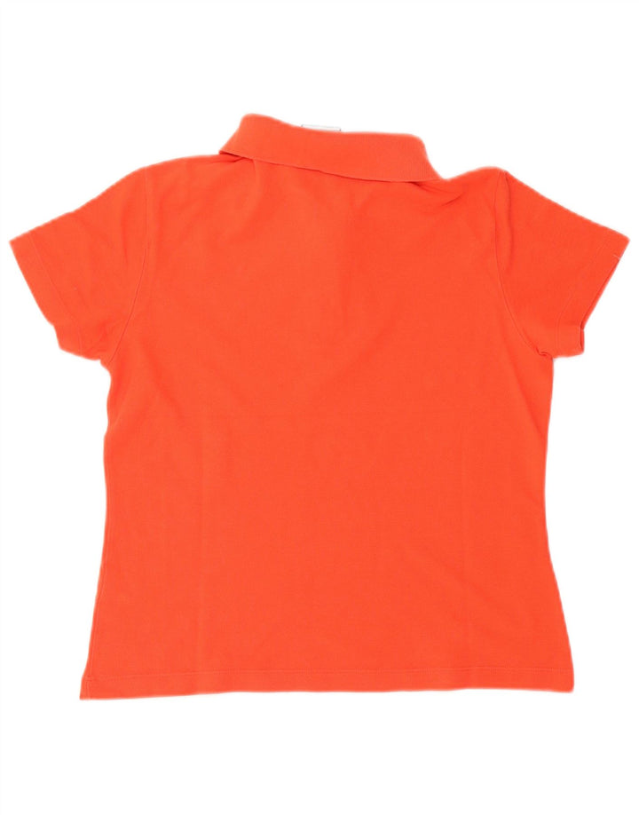 Diadora Damen Poloshirt UK 14 Mittelorange Baumwolle