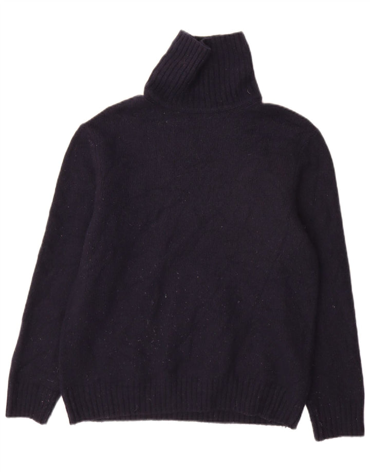 Rollkragenpullover für Herren von Zara, groß, marineblaue Wolle