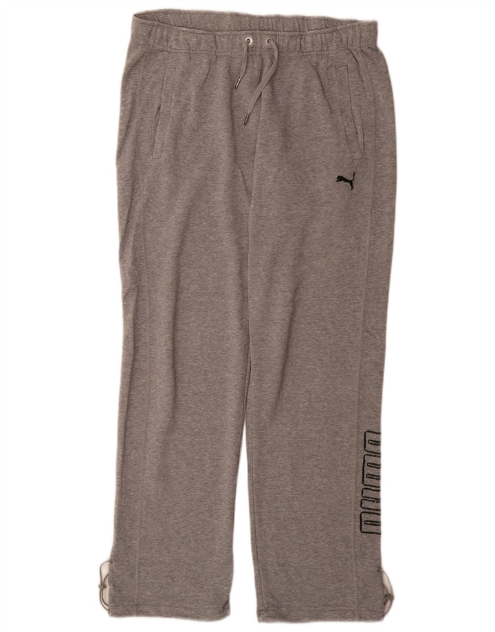 Puma Herren-Trainingshose mit Grafik, Größe L, Grau, Sport