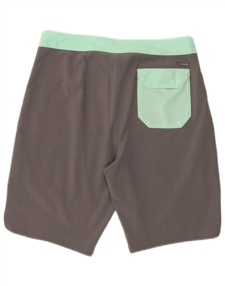 Columbia Herren-Badeshorts aus mittelgrauem Colourblock-Polyester
