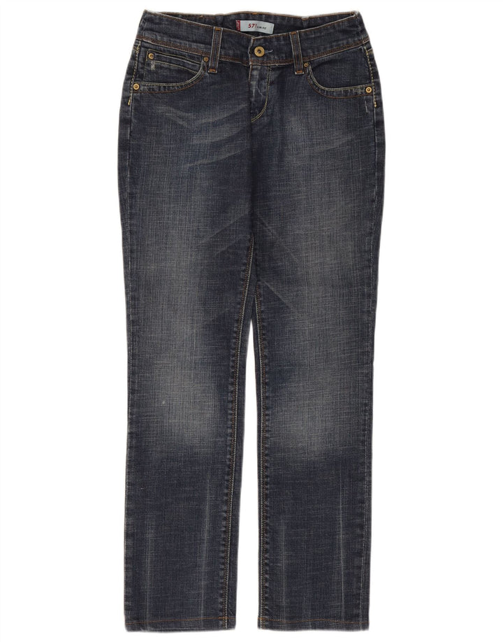 Levi's Damen 571 Slim Jeans W30 L30 Blaue Baumwolle