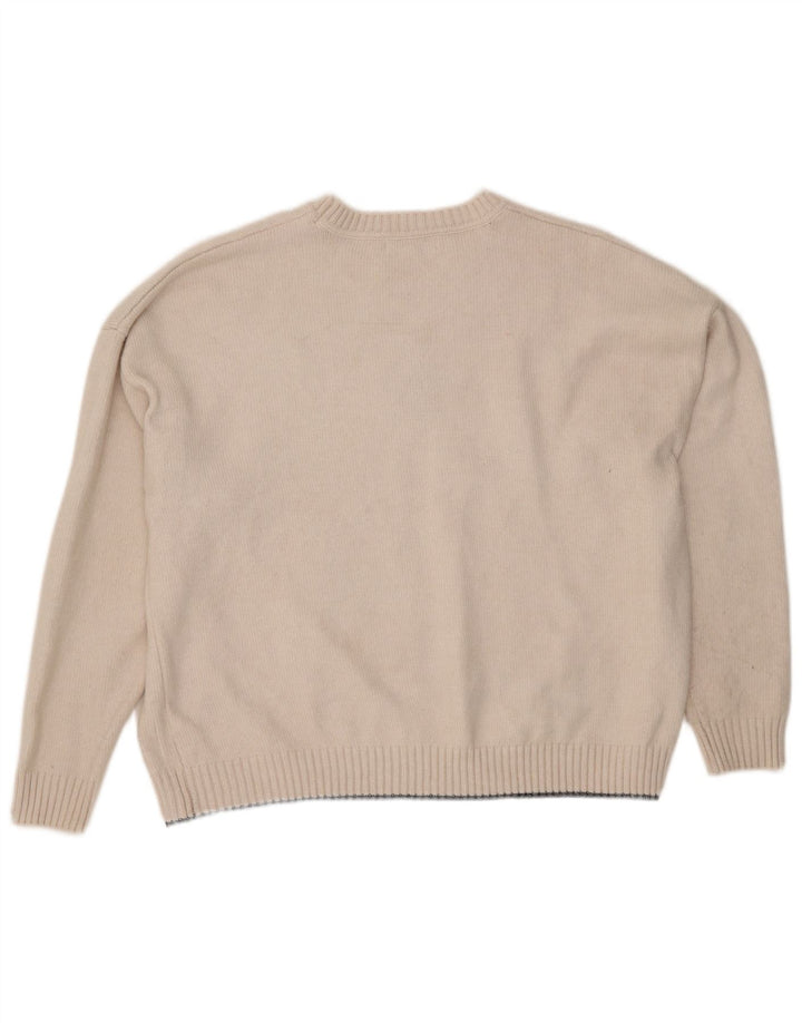 Marks & Spencer Damen-Pullover mit abstraktem Muster und Rundhalsausschnitt, UK 18, XL B