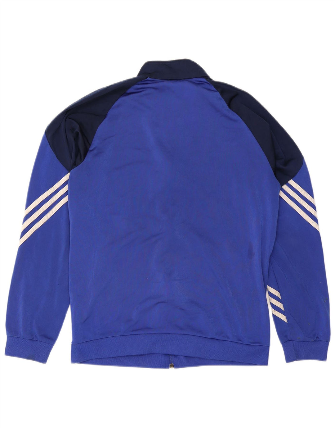 Adidas Herren-Trainingsanzug-Top-Jacke aus mittelblauem Colourblock-Polyester